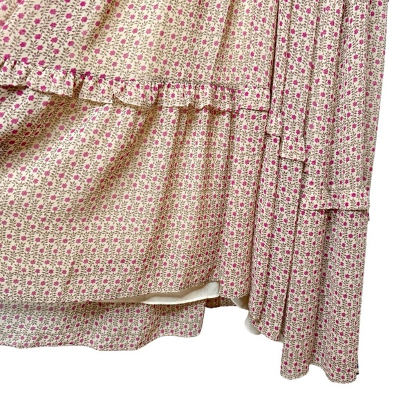 Misa Los Angeles Stefanya Micro Floral Boho Maxi Blouson Dress Sz M - Picture 7 of 11